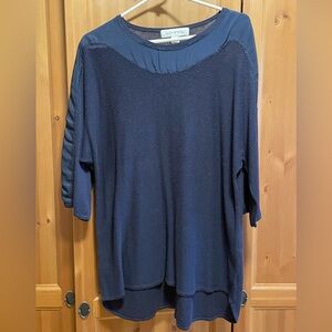 Navy 3/4 Sleeve Top